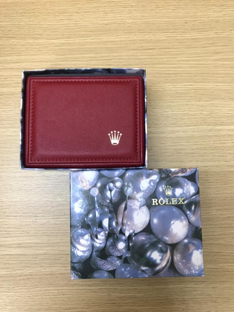 AN074 ロレックス レザーケース 赤　レッド　箱のみ　本体無し