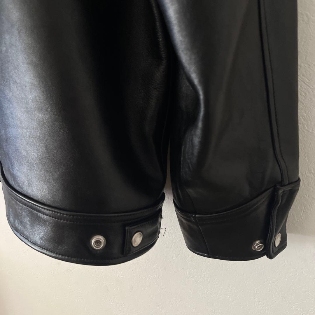 【完売品】Schott ブラックレザージャケット　L