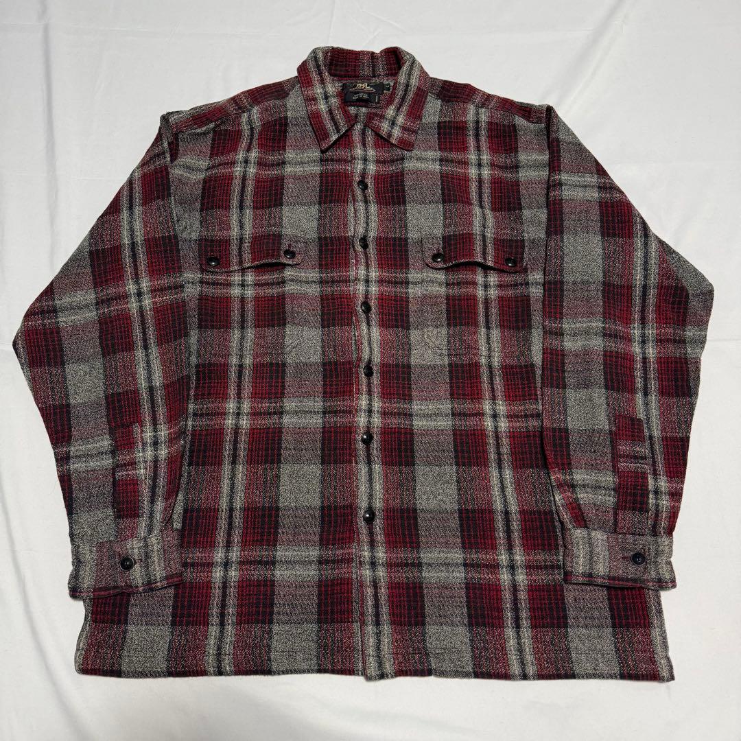 ぱ*ち様 90s L RRL 三ツ星　シャドーチェック　コットン シャツ