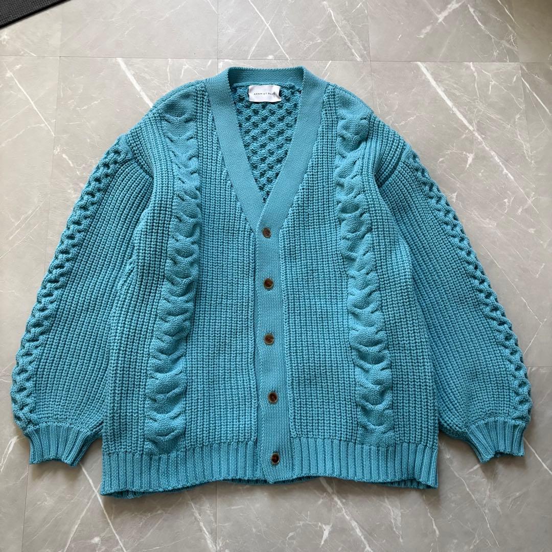 silent川口春奈さん着用　アダムエロペ ケーブルカーディガン