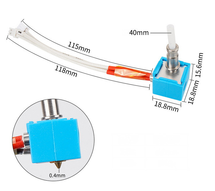 Хотенд комплектний (Complete Hotend) для 3D-принтерів Anycubic Kobra, 0.4мм (B01888)