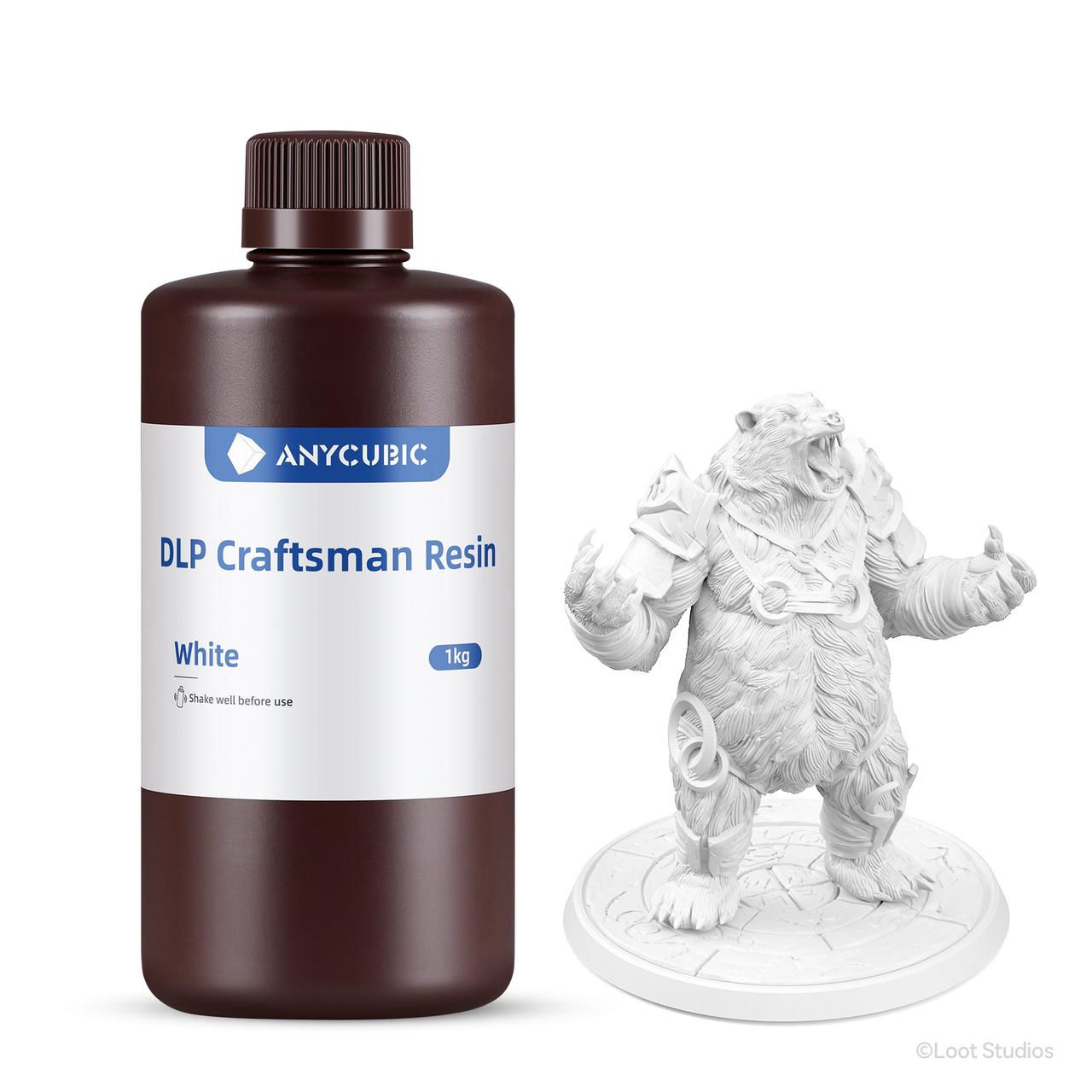 Фотополімерна смола Anycubic DLP Craftsman Resin White (Белая), 1kg