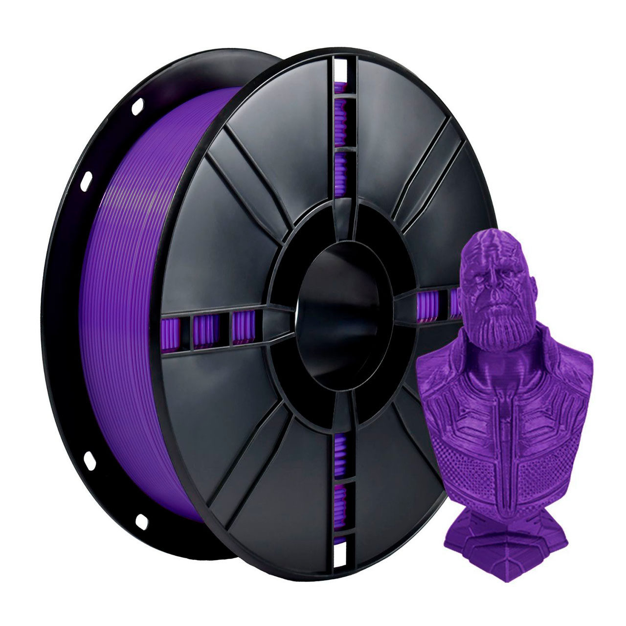 Пластик/філамент для 3D-друку 3DPF PLA  PURPLE, Classic Spool, 1.75mm, 1kg, H200-230°C, B50-70°C / Фіолетовий