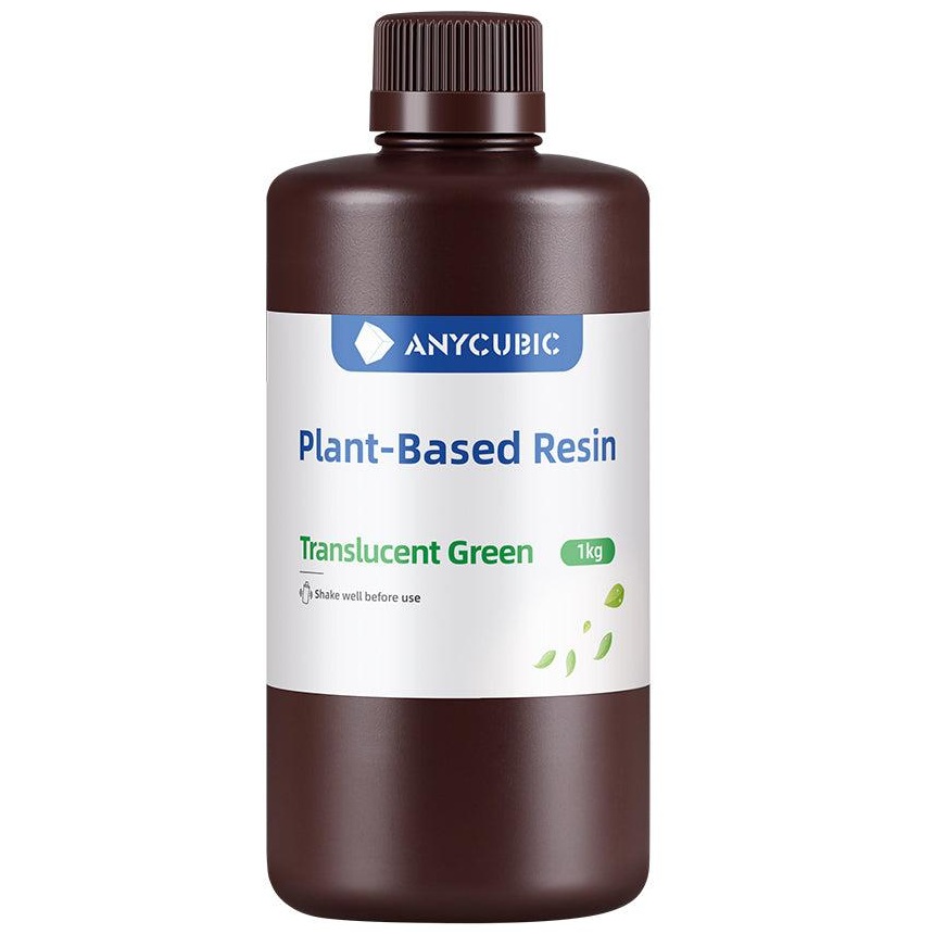 Смола фотополімерна Anycubic Plant-Based UV Resin Translucent, 1кг, зелена напівпрозора