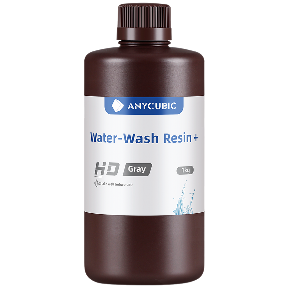 Смола фотополімерна Anycubic Water-Wash Resin+ HD, 1кг, сіра