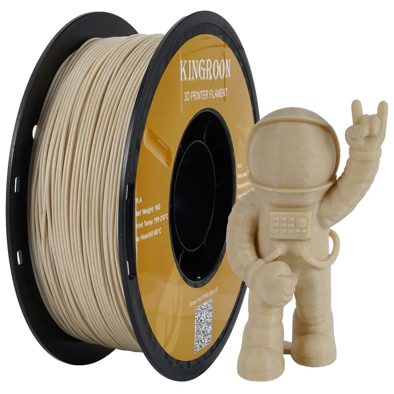 Філамент Kingroon PLA Woodiness, 1.75мм, 1кг, світле дерево