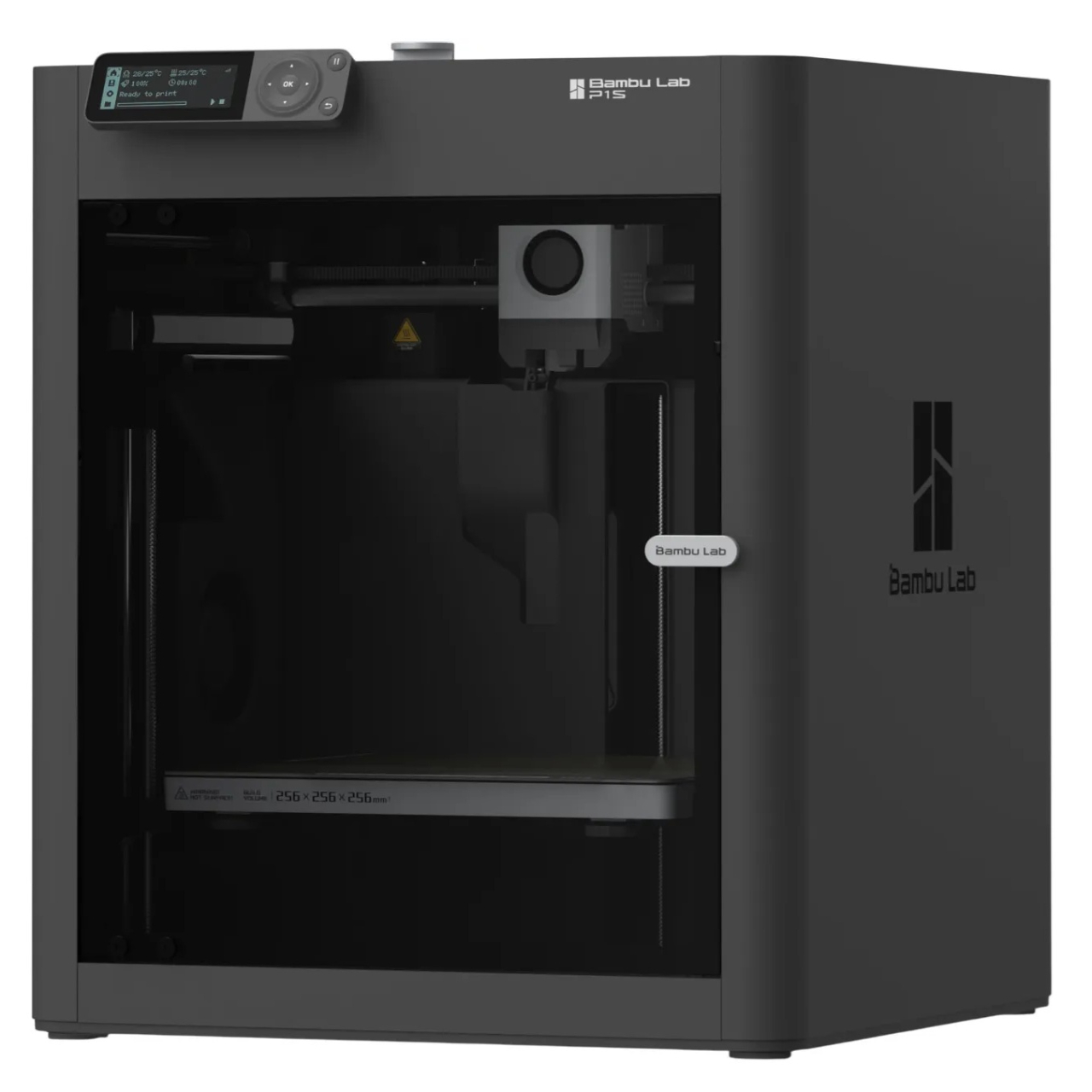 3D принтер Bambu Lab P1S PF001-U, 256*256*256мм, 500мм/с, H300°C, B100°C, 2.7» FSTN екран, Wi-Fi, Bluetooth