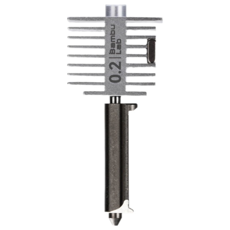 Хотенд із соплом 0.2mm для 3D-принтерів Bambu Lab A1 Series / Hotend with Stainless Steel Nozzle 0.2 (оригінал, FAH018)