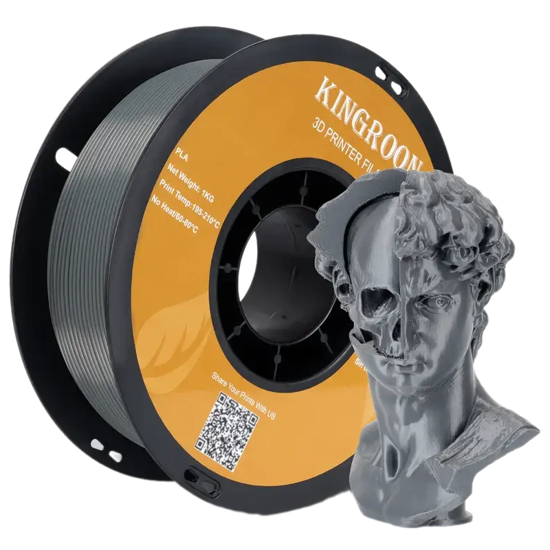 Філамент KINGROON PLA Gray, 1.75мм, 1кг, Сірий