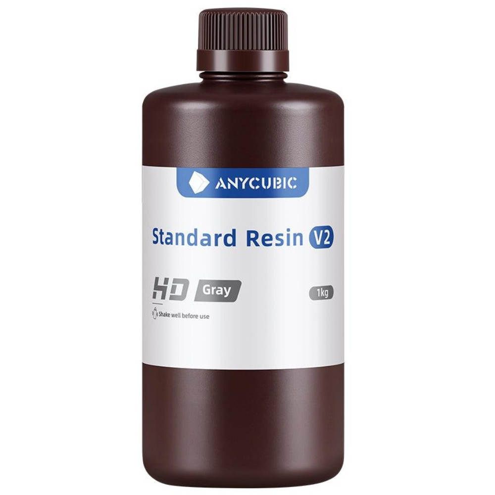 Фотополімерна високоточна смола Anycubic Standard Resin V2 HD Grey (Сіра), 1kg