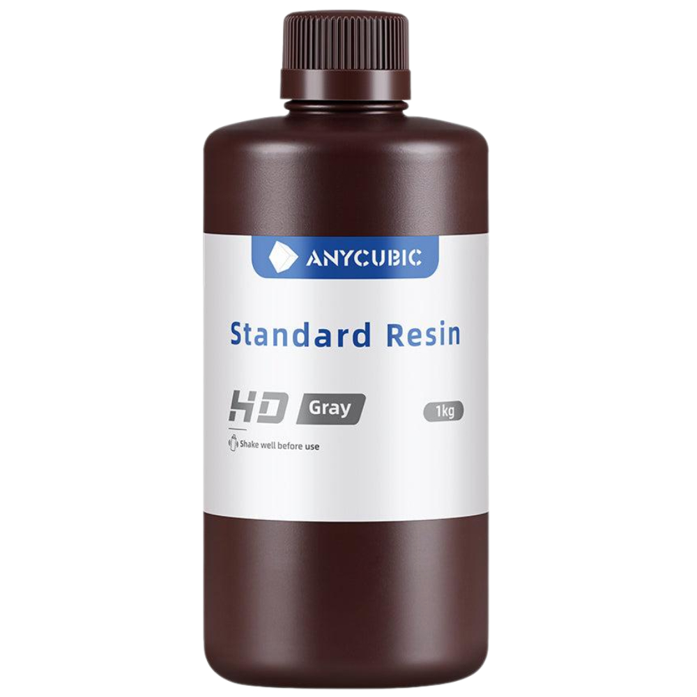 Фотополімерна високоточна смола Anycubic Standard Resin HD Grey (Сіра), 1kg