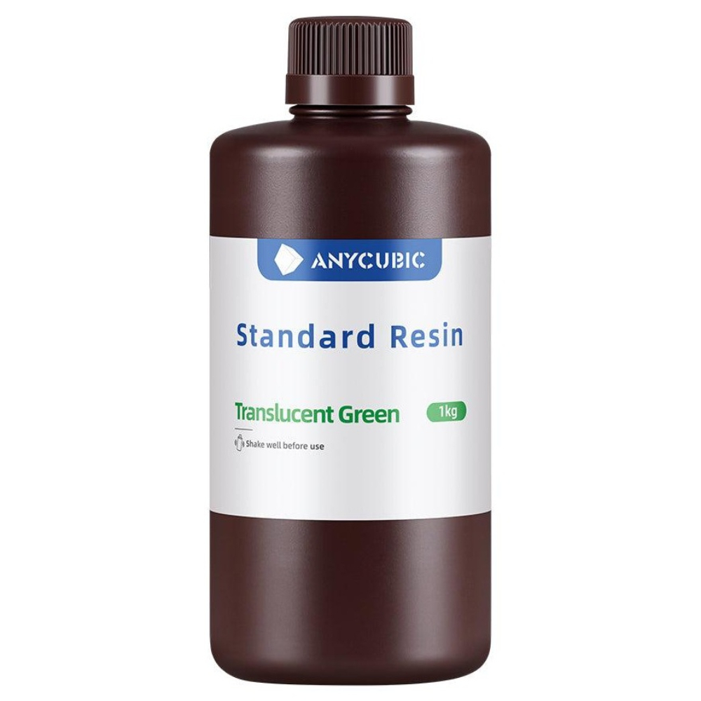 Фотополімерна смола Anycubic Standard Resin Translucent Green (Зелена напівпрозора), 1kg