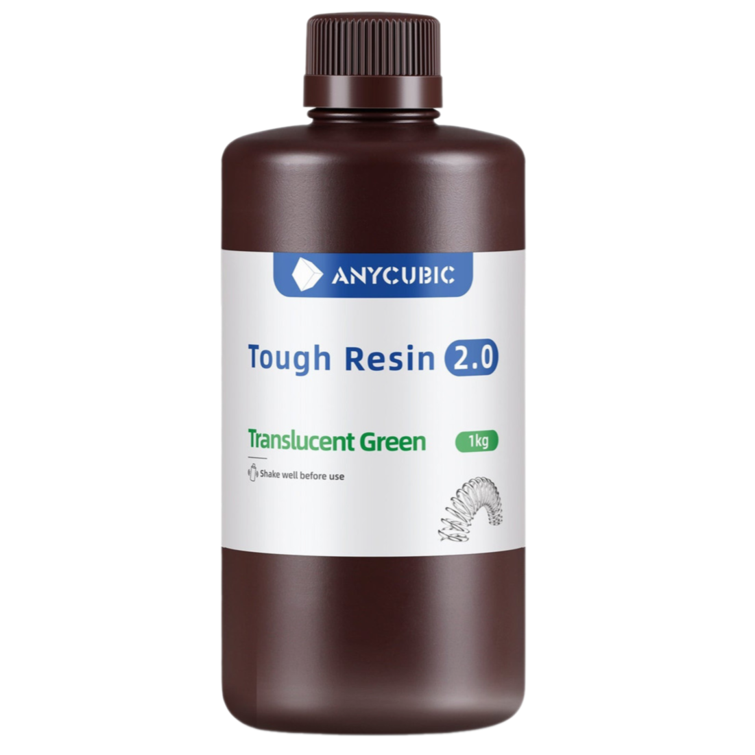 Фотополімерна смола Anycubic Tough Resin 2.0 Translucent Green (Полупрозорий зелений)