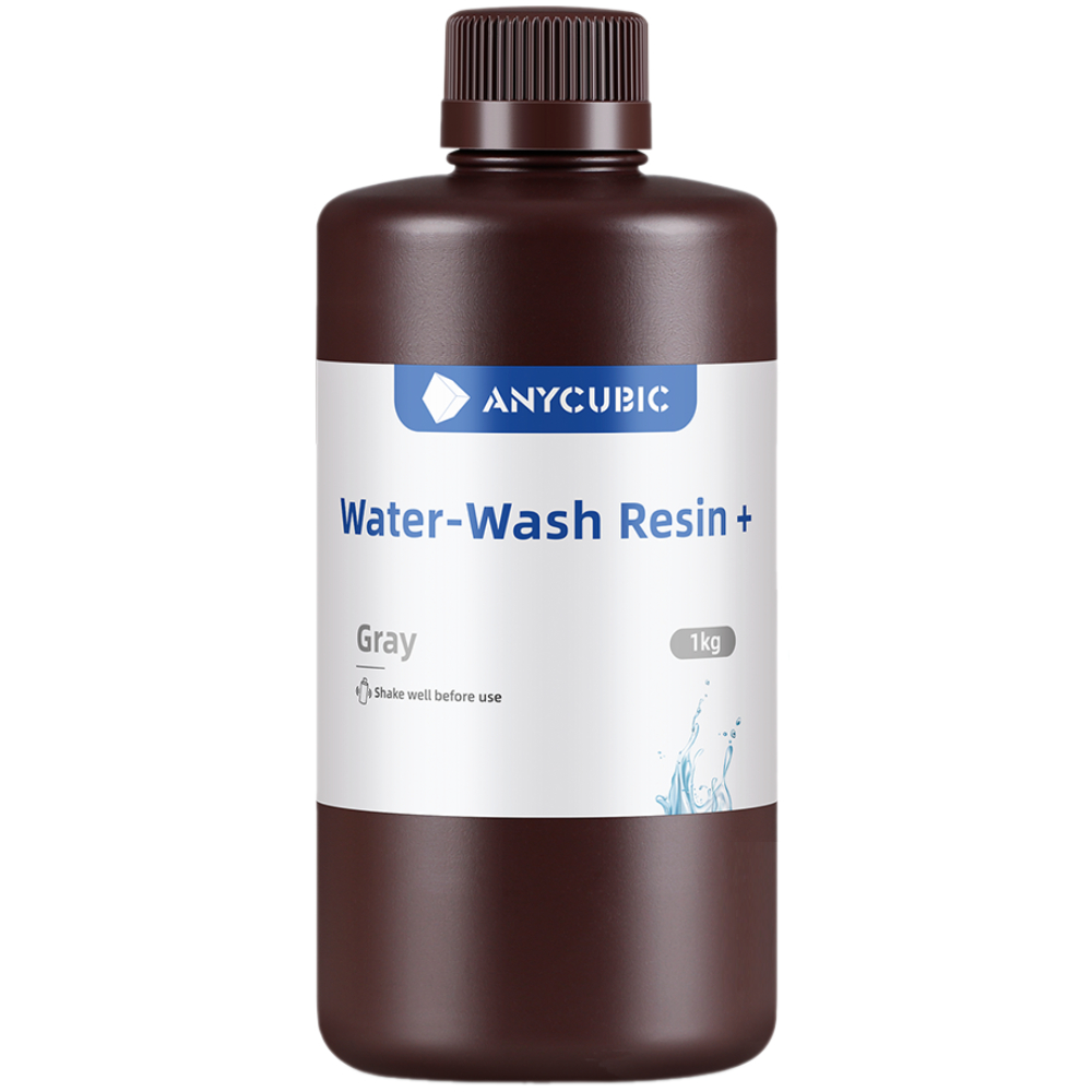 Фотополімерна смола що змивається водою Anycubic Water-Wash Resin+ Grey (Сірий), 1kg