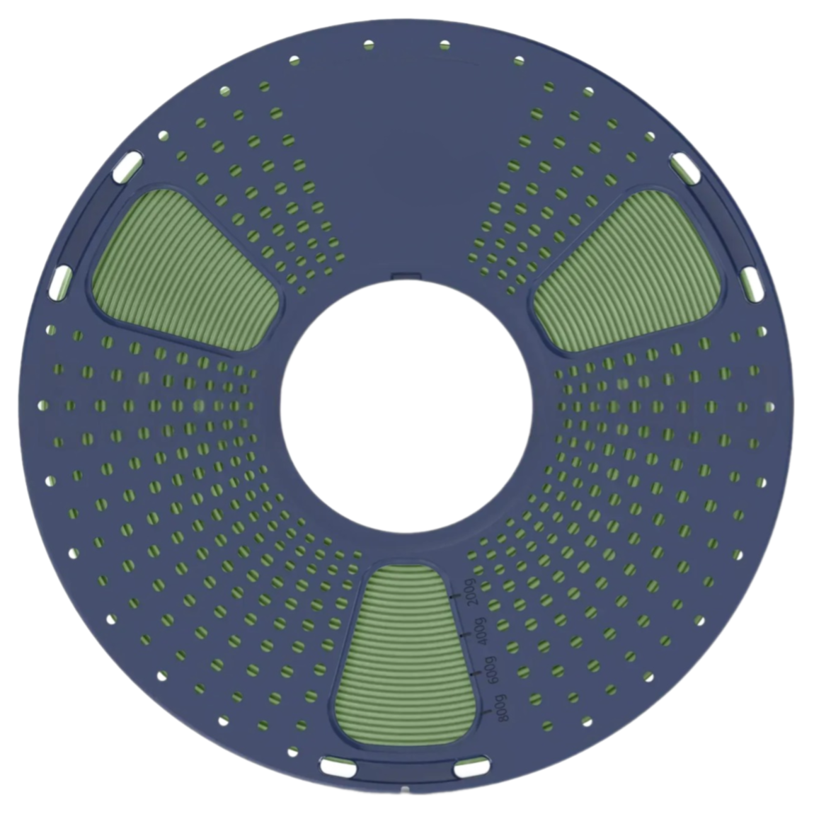 Філамент SUNLU PLA Matte Olive Green (04441015Z), Reusable Spool, 1.75мм, 1кг, 330м, 205-245°C, Оливковий
