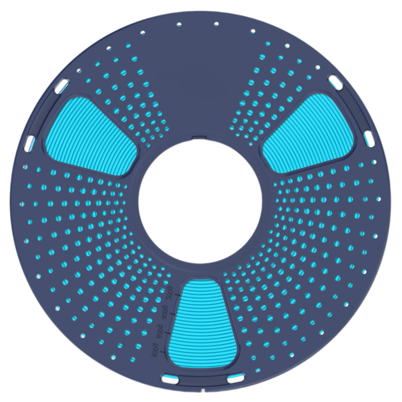 Філамент SUNLU PLA Cyan (04441012Z), Reusable Spool, 1.75мм, 1кг, 330м, 200-240°C, Бірюзовий