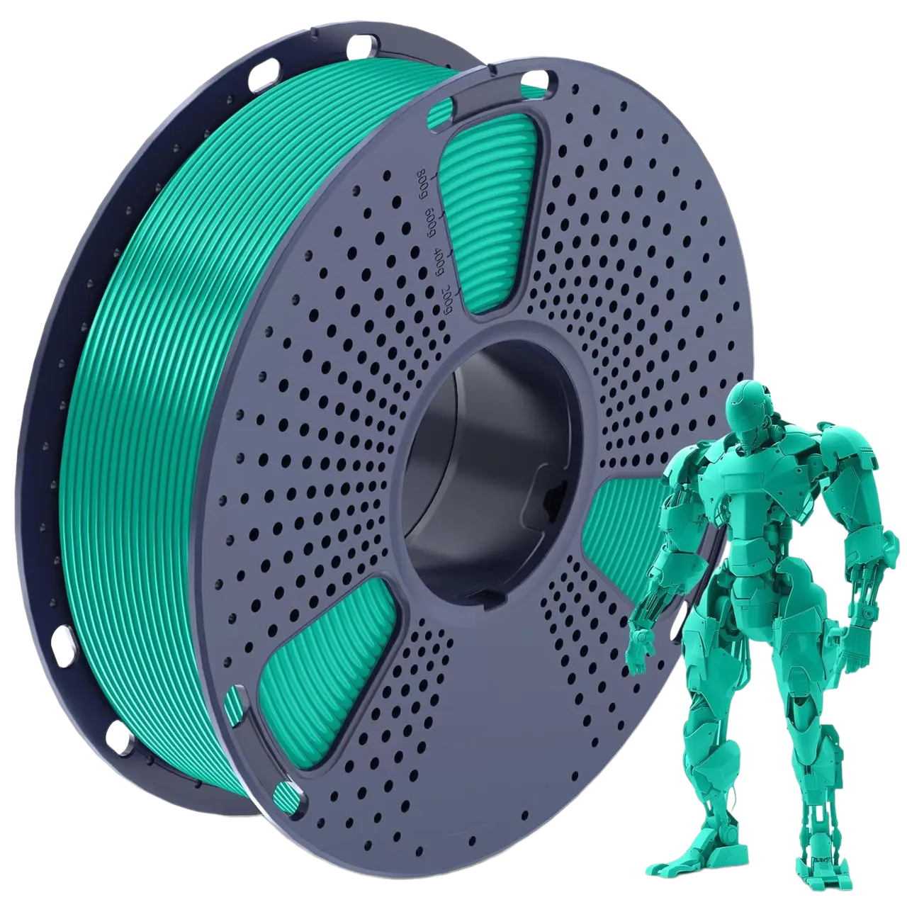 Філамент SUNLU PLA Grass Green (03641026Z), Reusable Spool, 1.75мм, 1кг, 330м, 200-240°C, Зелена трава