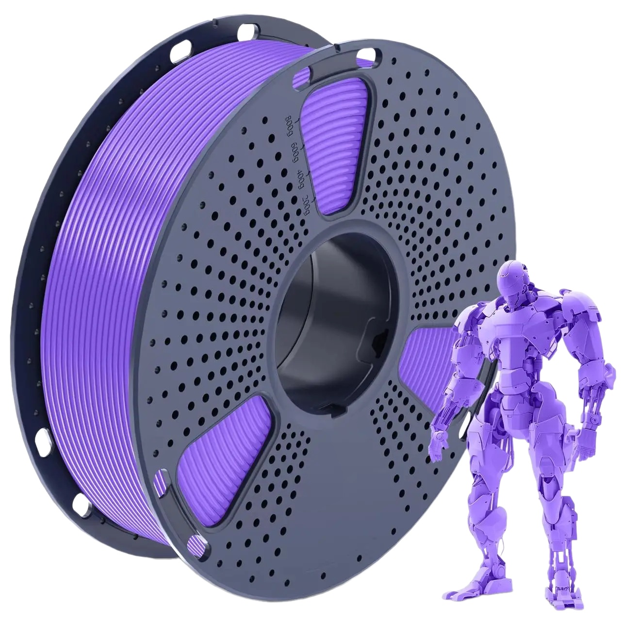 Філамент SUNLU PLA Purple (04441012Z), Reusable Spool, 1.75мм, 1кг, 330м, 200-240°C, Фіолетовий