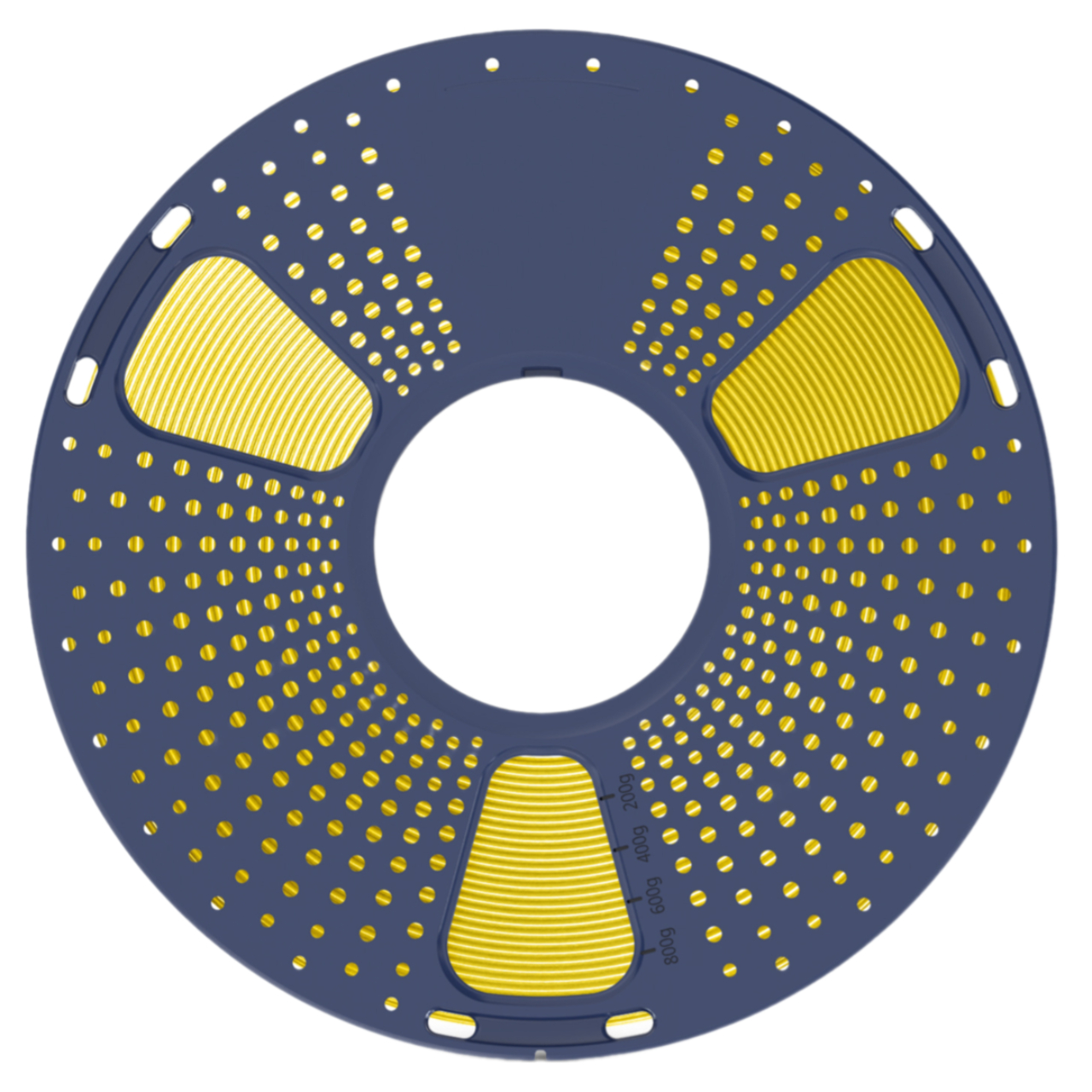 Філамент SUNLU PLA Yellow (07441103E), Reusable Spool, 1.75мм, 1кг, 330м, 200-240°C, Жовтий