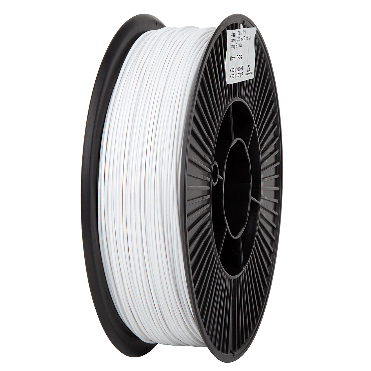 Філамент DSF PETG White, Classic Spool, 1.75мм, 0.78кг, 250м, H220-260°C, B60-90°C, Білий