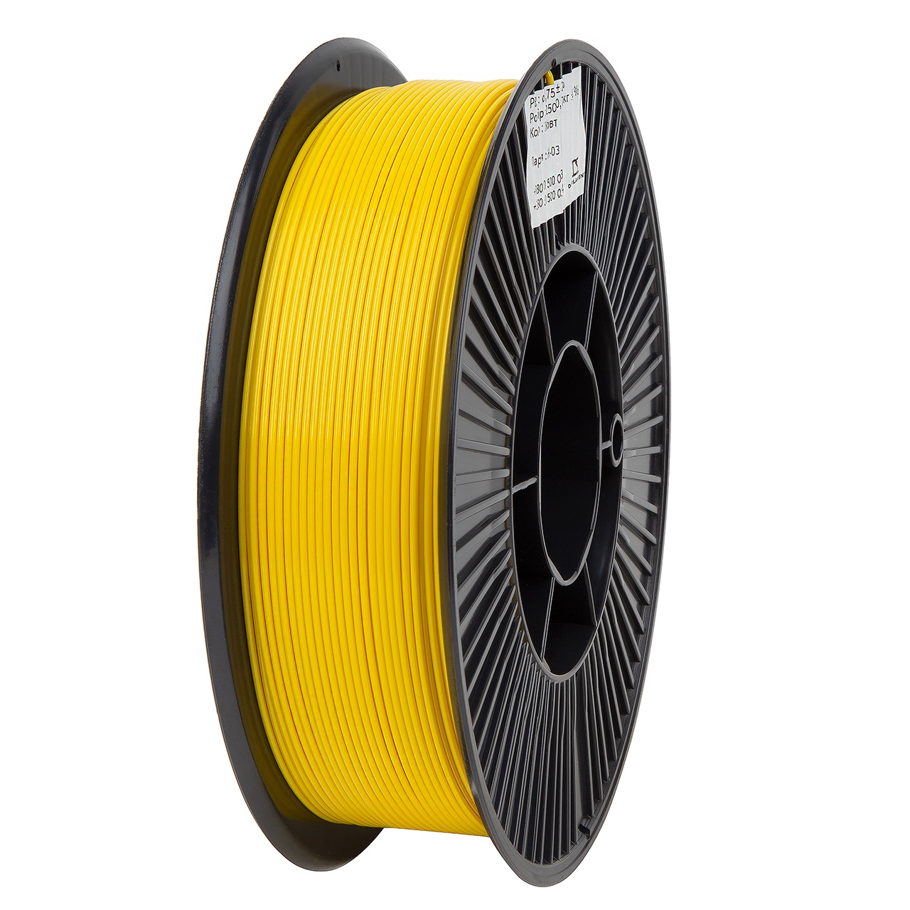 Філамент DSF PETG Yellow, Classic Spool, 1.75мм, 0.78кг, 250м, H220-260°C, B60-90°C, Жовтий