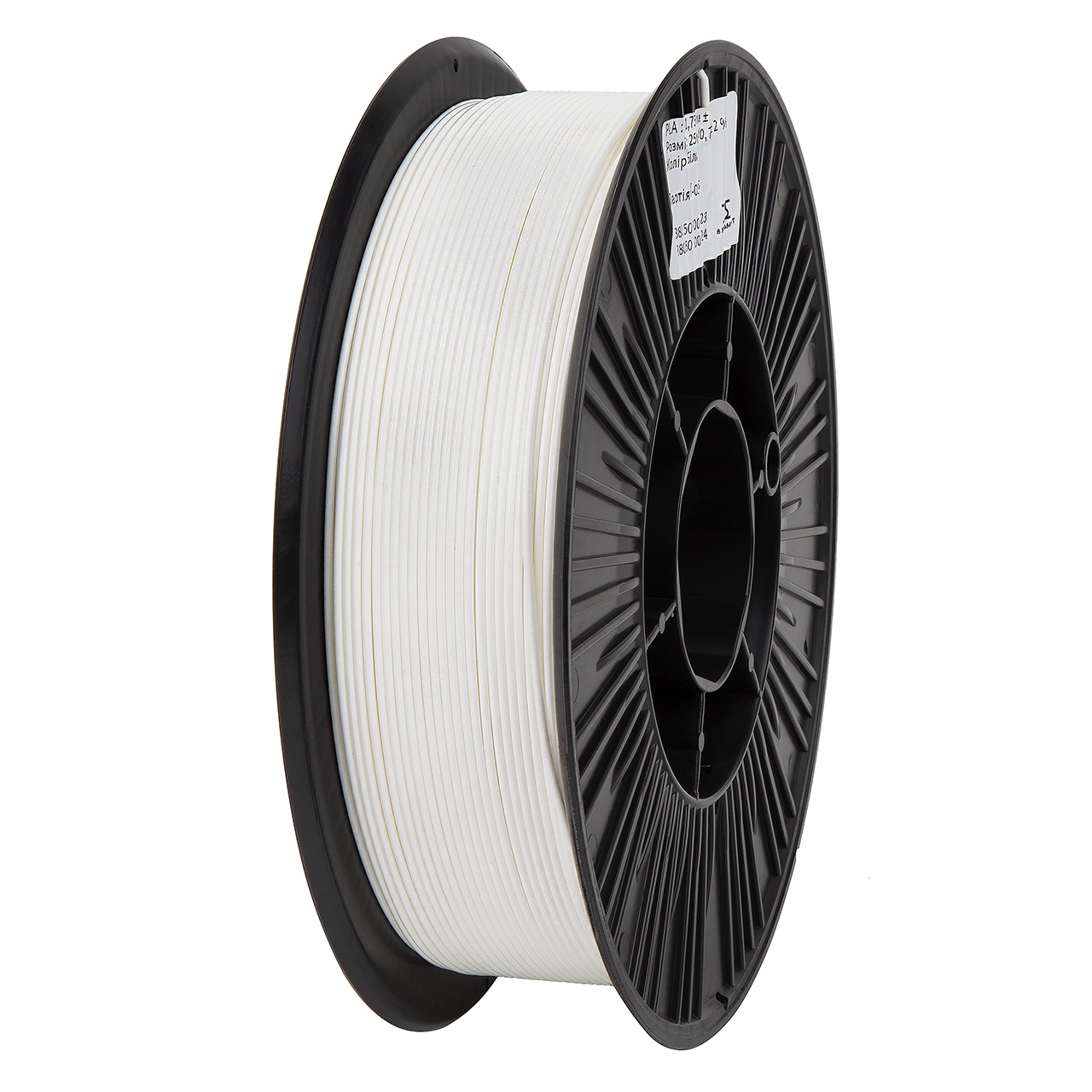 Філамент DSF PLA White, Classic Spool, 1.75мм, 0.75кг, 250м, H200-240°C, B50-85°C, Білий