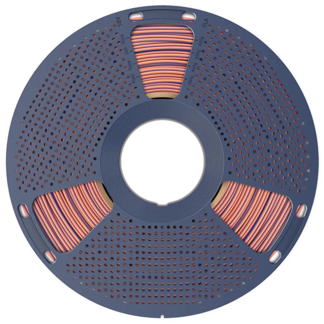 Філамент SUNLU Silk PLA+ Tri-Color Orange Blue Green, RS v3, 1.75мм, 1кг, 205-230°C, Помаранчевий-Синій-Зелений