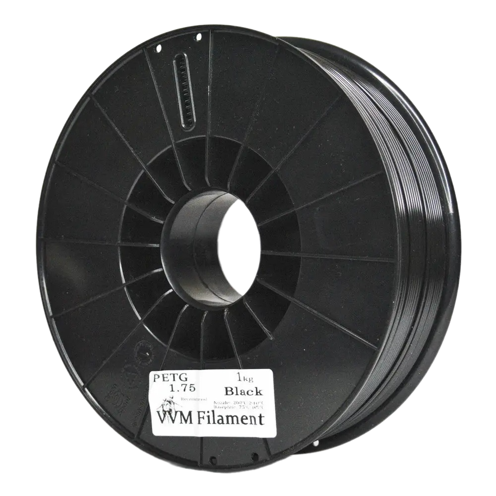 Філамент VVM PETG Black, Classic Spool, 1.75мм, 1кг, 200-240°C, Чорний