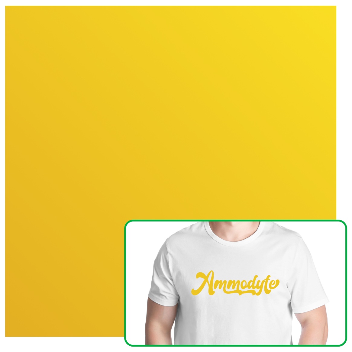 Вініловий лист Bambu Matte Heat Transfer Vinyl Sheet, 300*300мм, 10 штук, Lemon Yellow (YG005)