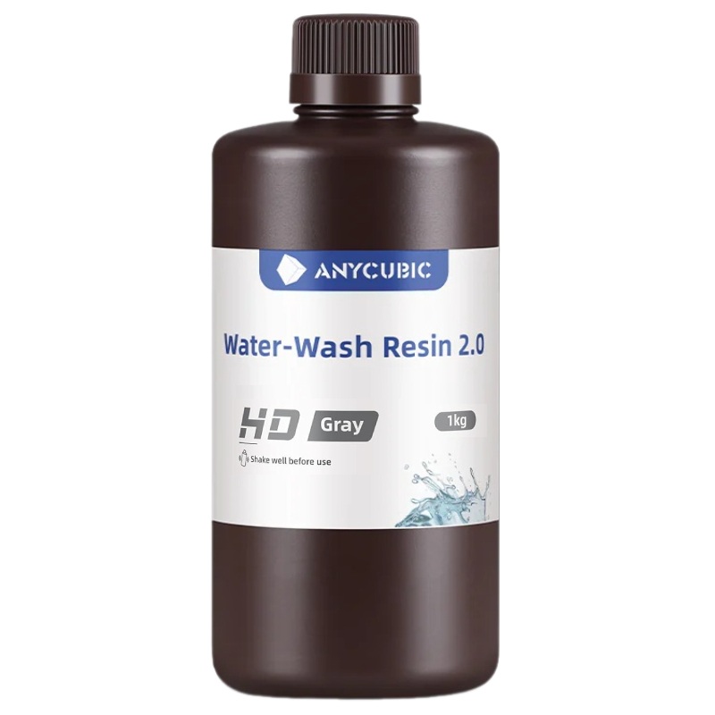 Фотополімерна смола Anycubic Water-Wash Resin+ 2.0 HD, Сіра, 1кг