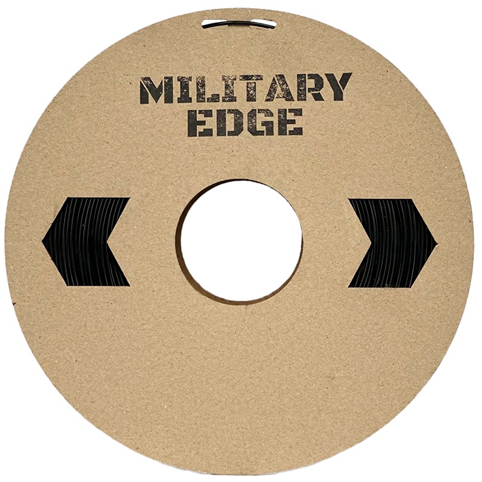 Філамент «Military Edge» PETG Black, Recycled Spool, 1.75мм, 1кг, 230-250°C, Чорний