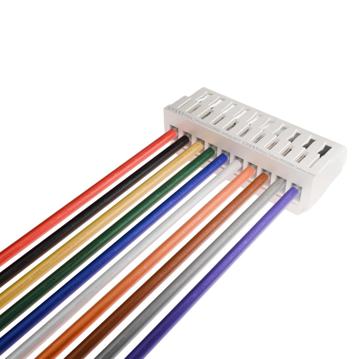 ПВХ кабель 28AWG с разъемом JST GH 1.25мм Female 10P, 300мм