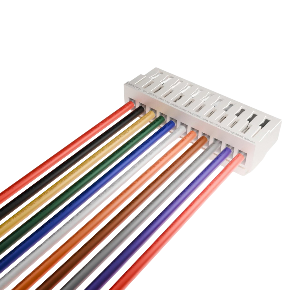 ПВХ кабель 28AWG с разъемом JST GH 1.25мм Female 11P, 300мм