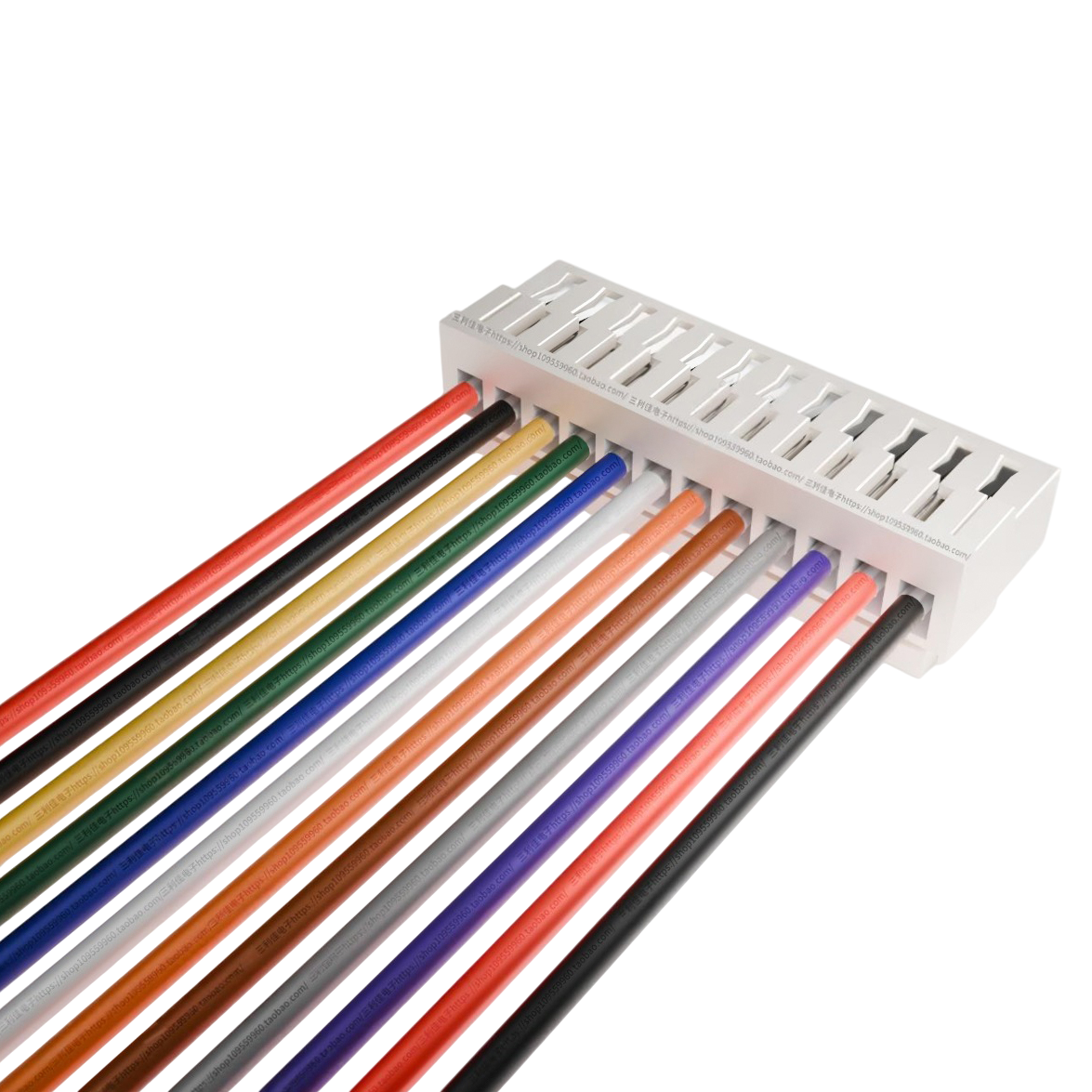 ПВХ кабель 28AWG с разъемом JST GH 1.25мм Female 12P, 300мм