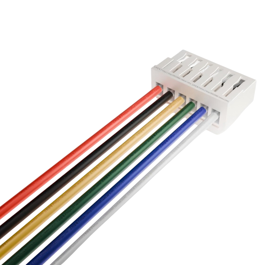 ПВХ кабель 28AWG с разъемом JST GH 1.25мм Female 6P, 200мм