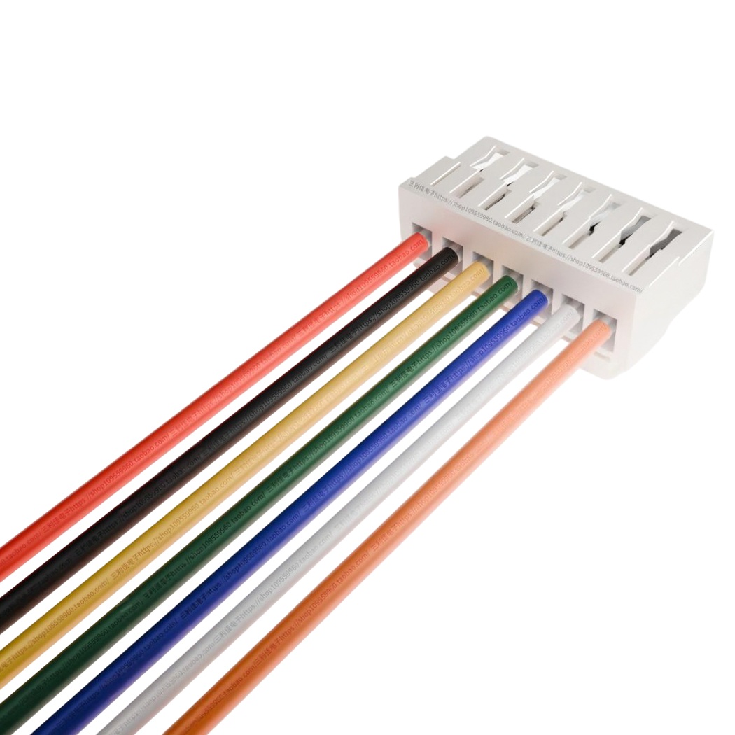 ПВХ кабель 28AWG с разъемом JST GH 1.25мм Female 7P, 300мм