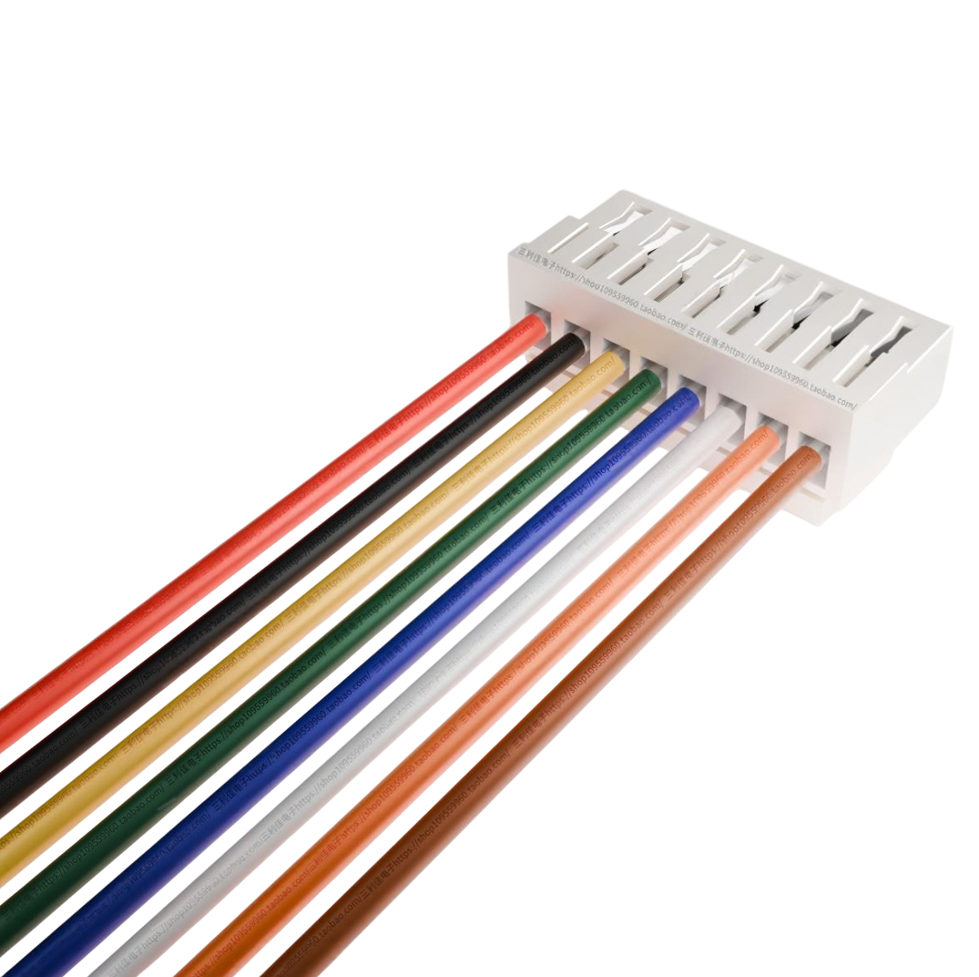 ПВХ кабель 28AWG с разъемом JST GH 1.25мм Female 8P, 200мм