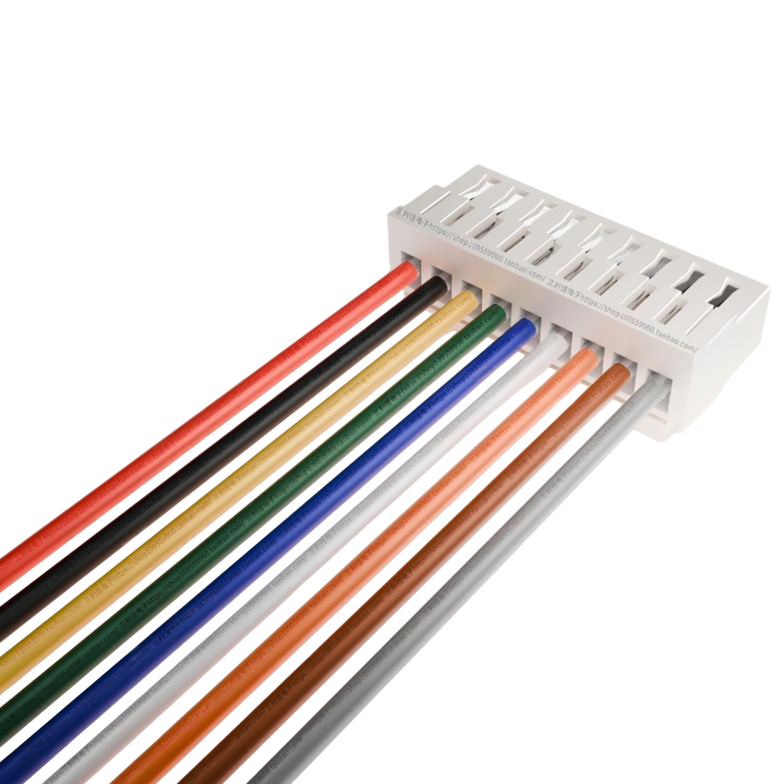 ПВХ кабель 28AWG с разъемом JST GH 1.25мм Female 9P, 300мм