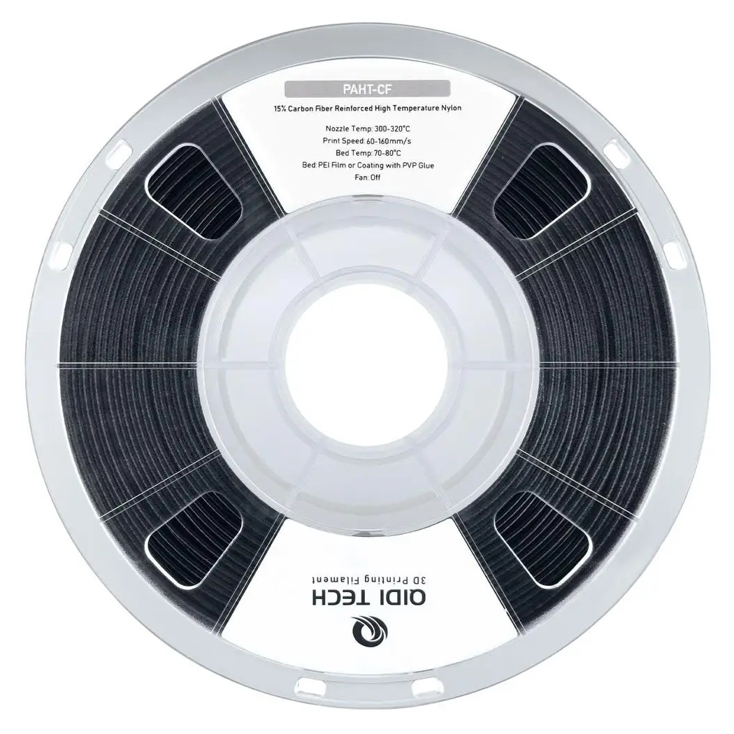Филамент Qidi Tech PAHT-CF (PPA-CF) Black, 1.75мм, 1кг, черный