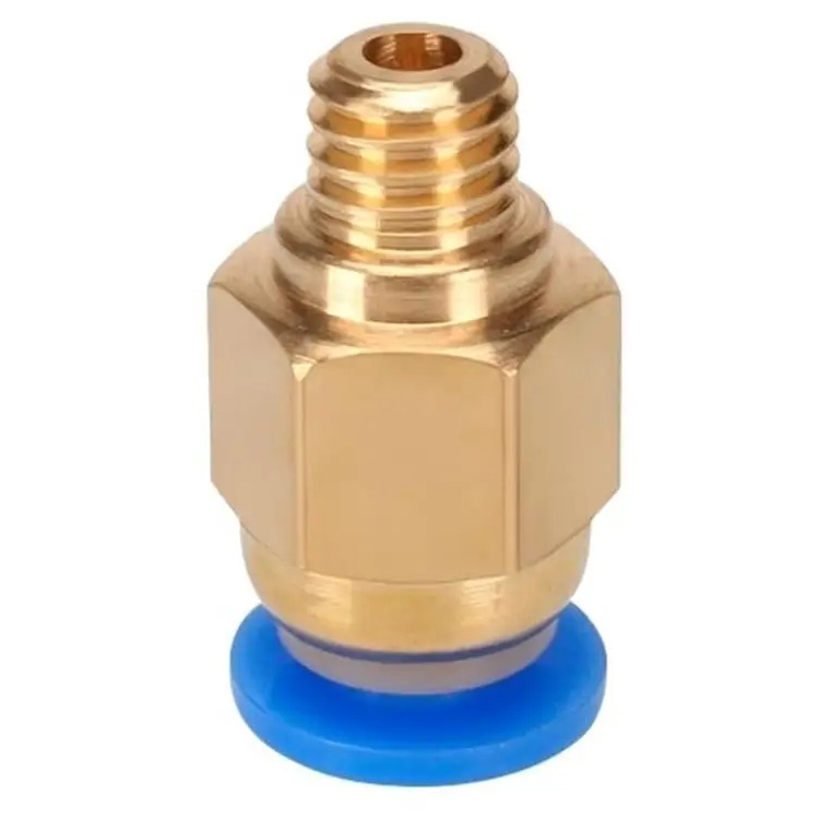 Фитинг PC4-M6 для PTFE тефлоновой трубки, латунь