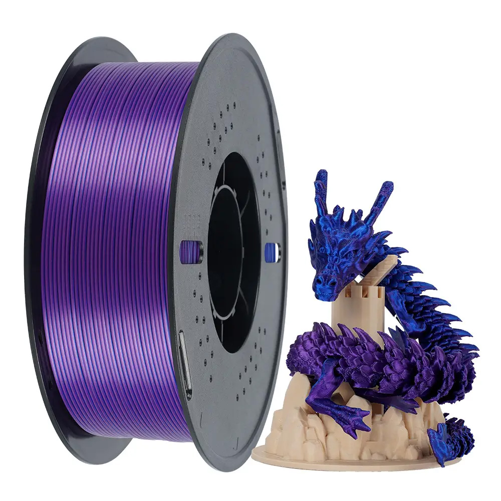 Филамент Kingroon Silk PLA Blue Purple, 1.75мм, 1кг, синий/ фиолетовый