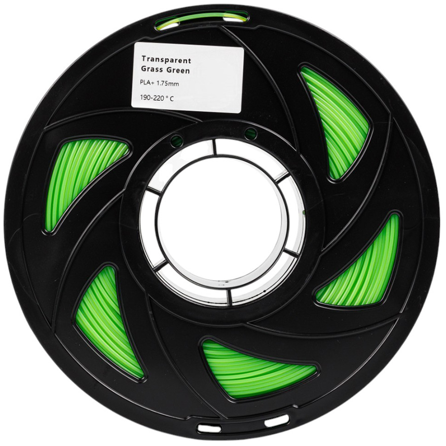 Філамент UA3D PLA+ Transparent Grass Green, 1.75мм, 1кг, прозоро-ярко-зелений