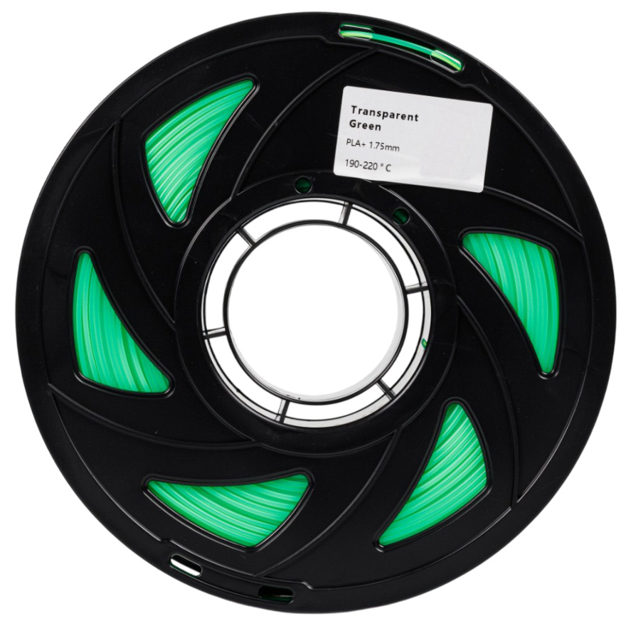 Філамент UA3D PLA+ Transparent Green, 1.75мм, 1кг, прозоро-зелений