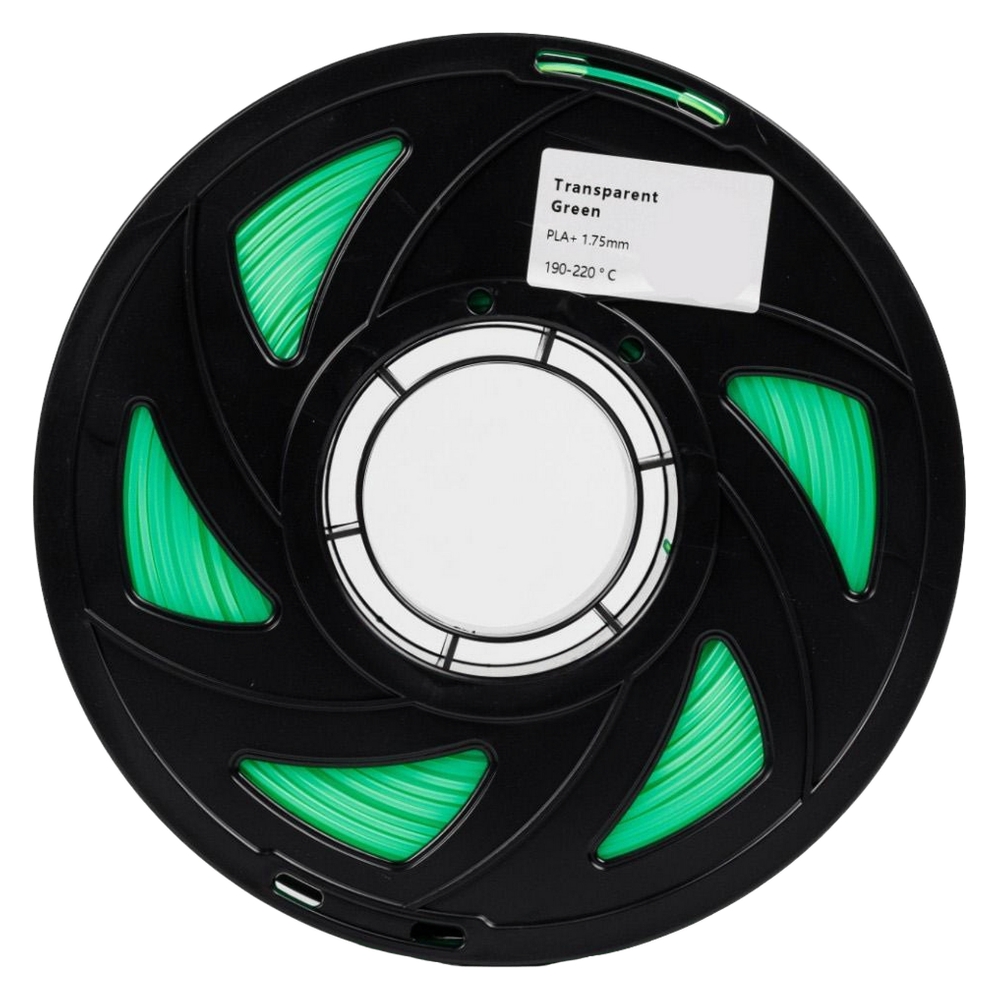 Филамент UA3D PLA+ Transparent Green, 1.75мм, 1кг, прозрачно-зеленый