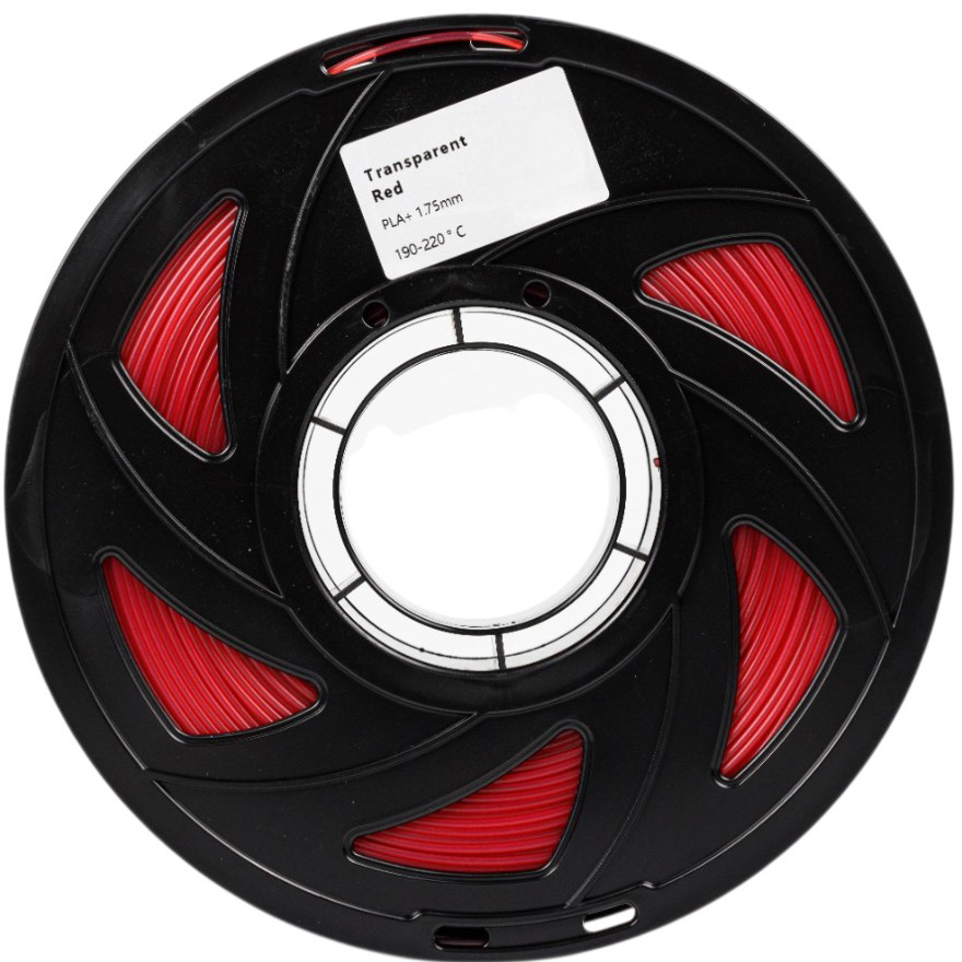 Філамент UA3D PLA+ Transparent Red, 1.75мм, 1кг, прозоро-червоний