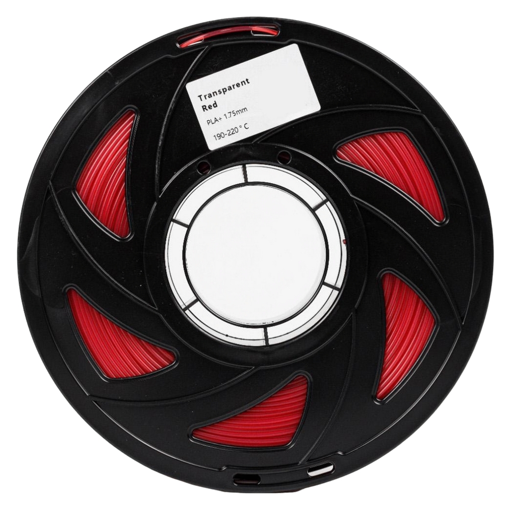 Филамент UA3D PLA+ Transparent Red, 1.75мм, 1кг, прозрачно-красный