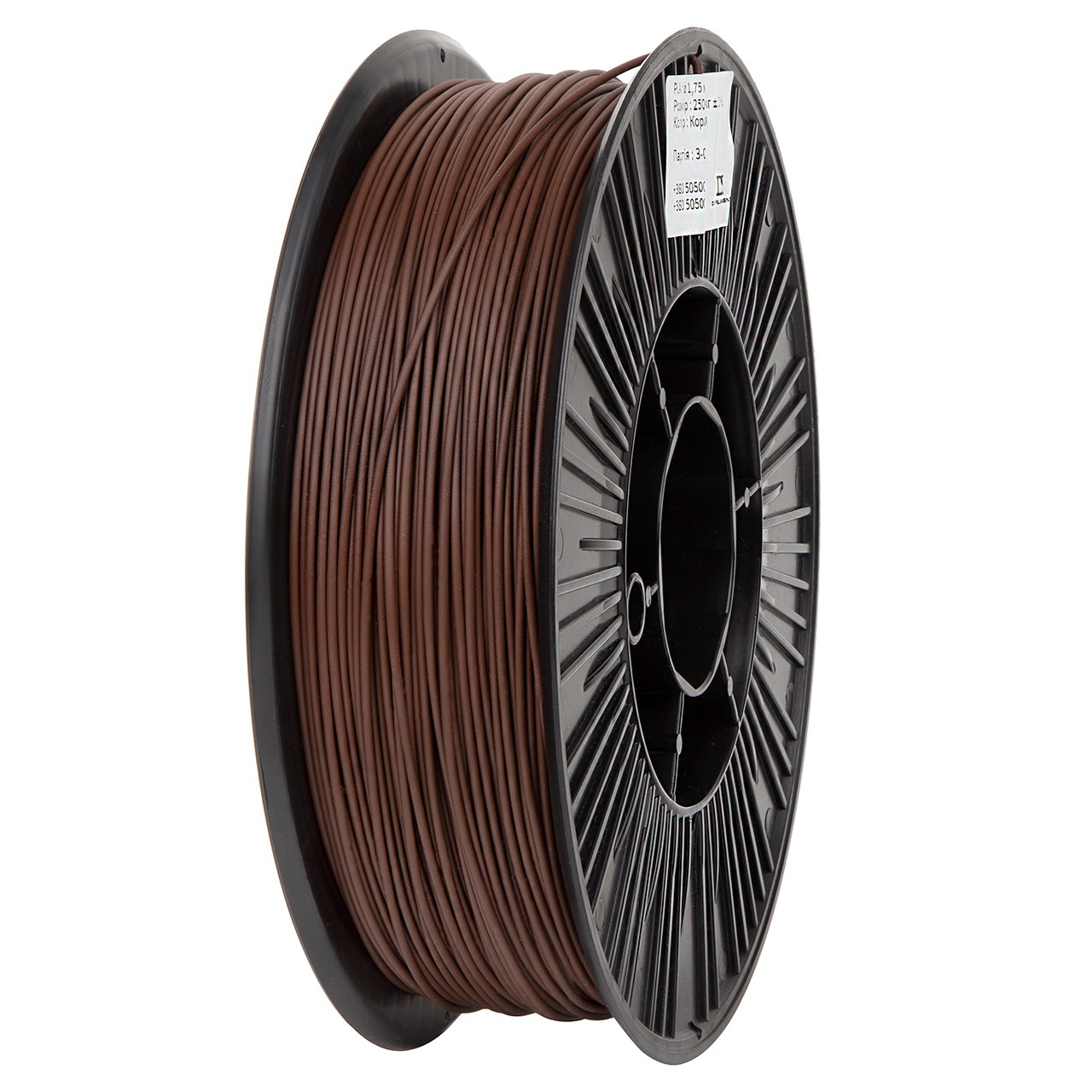 Пластик DSF PLA Brown, 1.75мм, 0.75кг, коричневий