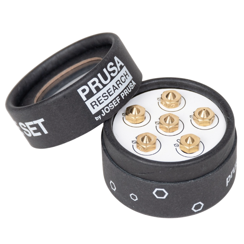 Комплект сопел Prusa Nozzle V6 для MK2/ MK2.5/ MK3/ MINI, 0.25мм, 0.4мм, 0.6мм, латунь, (14369)