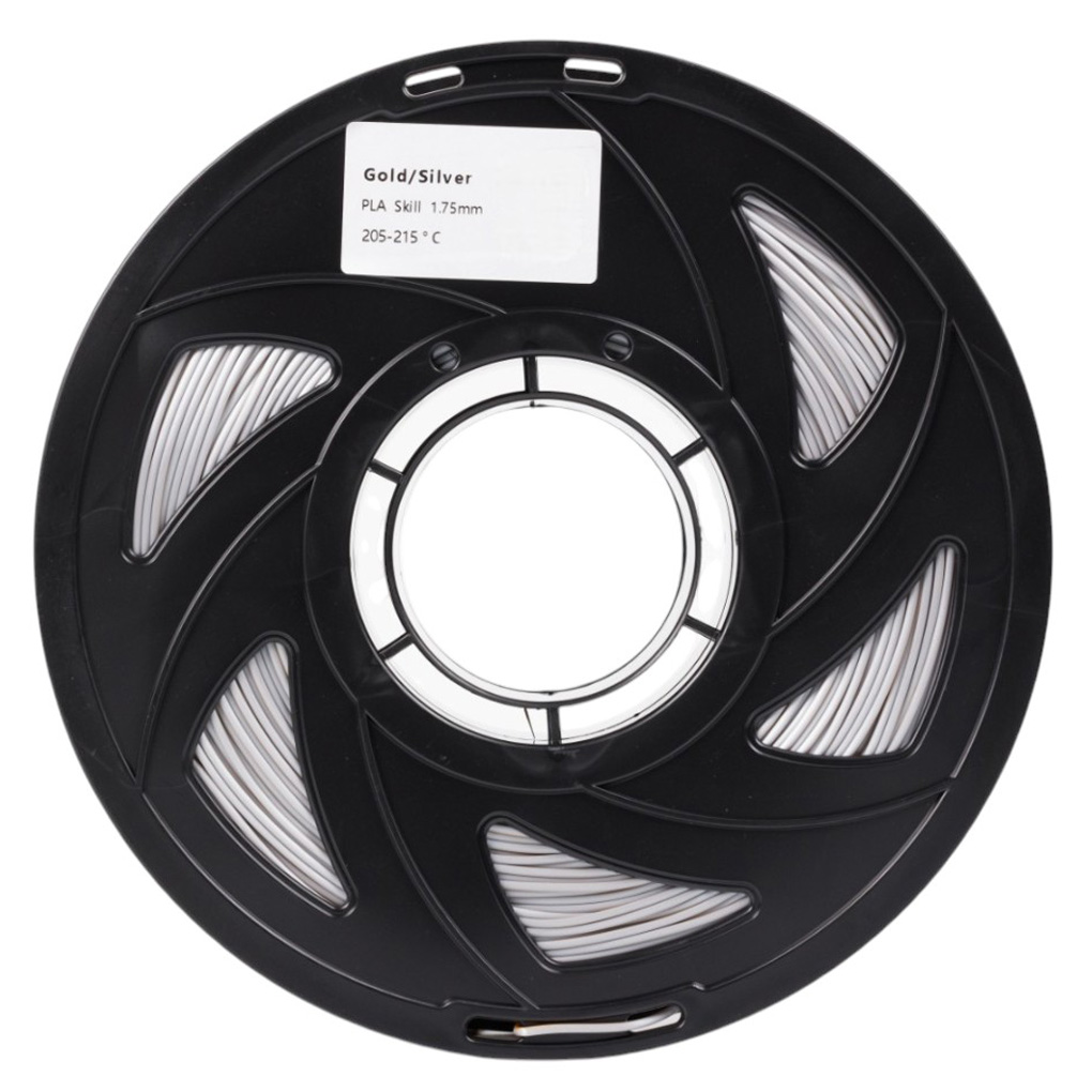Філамент UA3D PLA Silk Dual Color Gold+Silver, 1.75мм, 1кг, золото+срібло