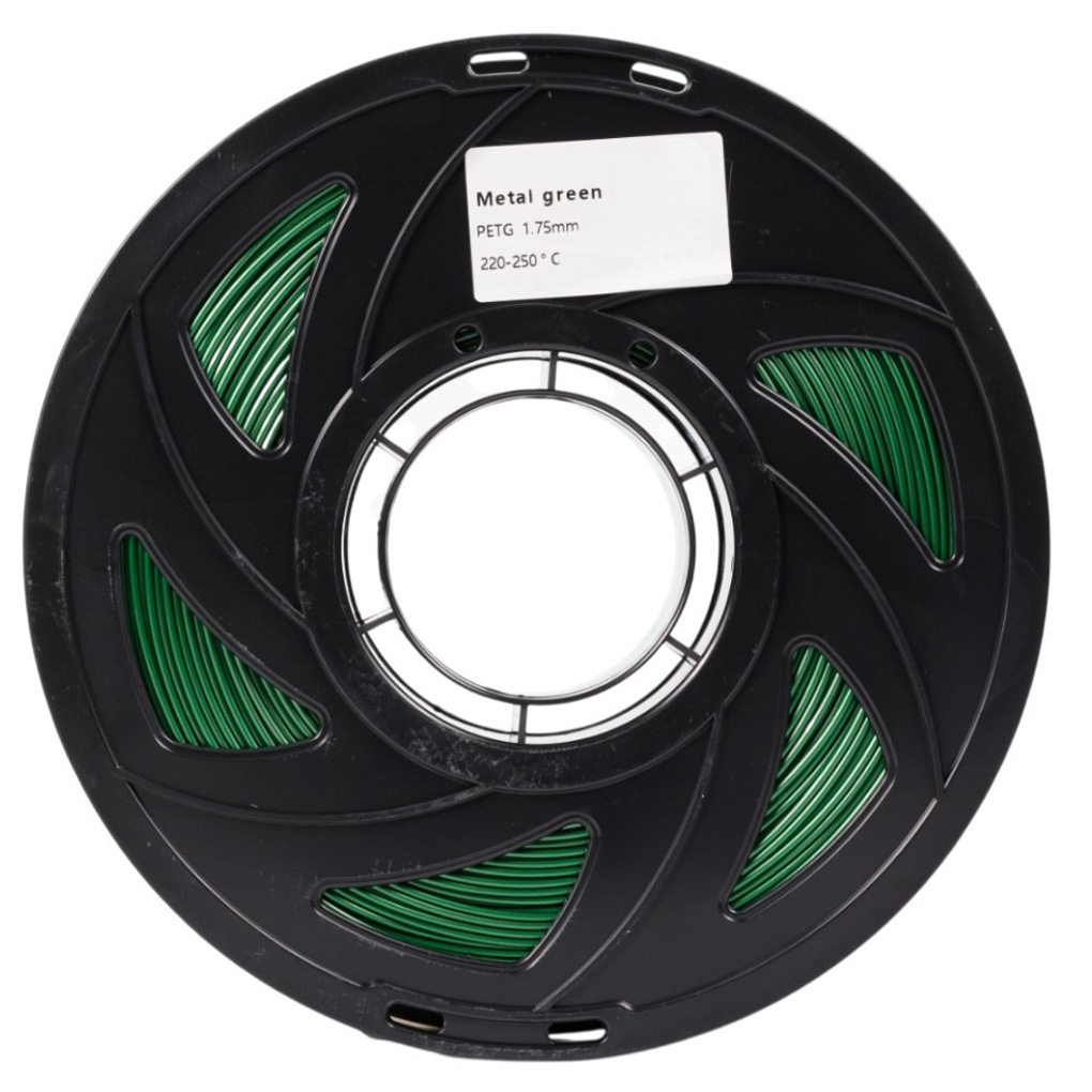 Філамент UA3D PETG Metal Green, 1.75мм, 1кг, зелений металік